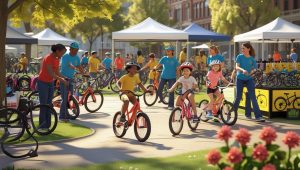 Proposer un visuel pour une animation vélo au sein du parc public de notre ville. Lors de cette animation, il y aura un atelier vélo, des animations pour apprendre à manier le vélo et un espace de ven